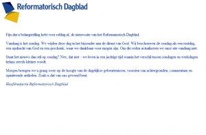 reformatorisch-dagblad-internet-editie De website van Reformatorisch Dagblad op zondag